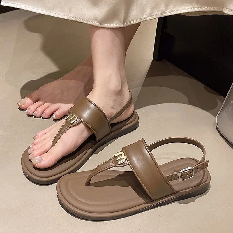 Sandal nữ chữ M thiết kế thanh lịch, họa tiết chữ M sang chảnh, phù hợp đi học , đi làm- 2558-2