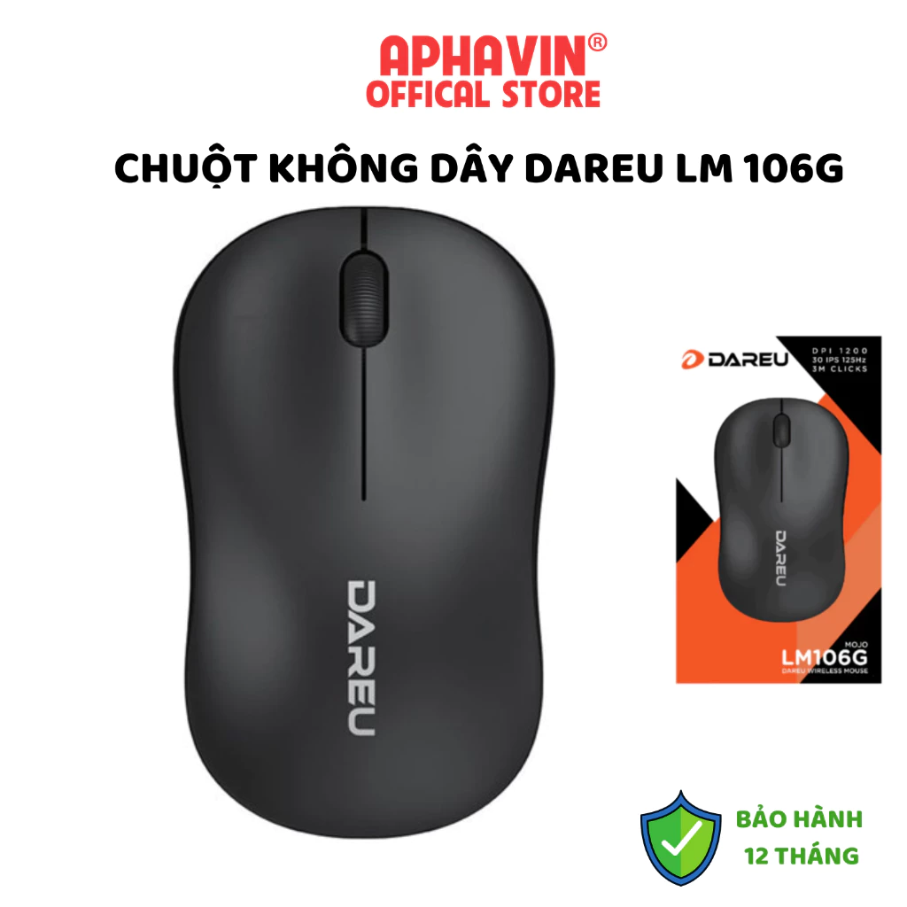 CHUỘT KHÔNG DÂY DAREU LM 106G Chính Hãng, Bảo Hành 12 Tháng