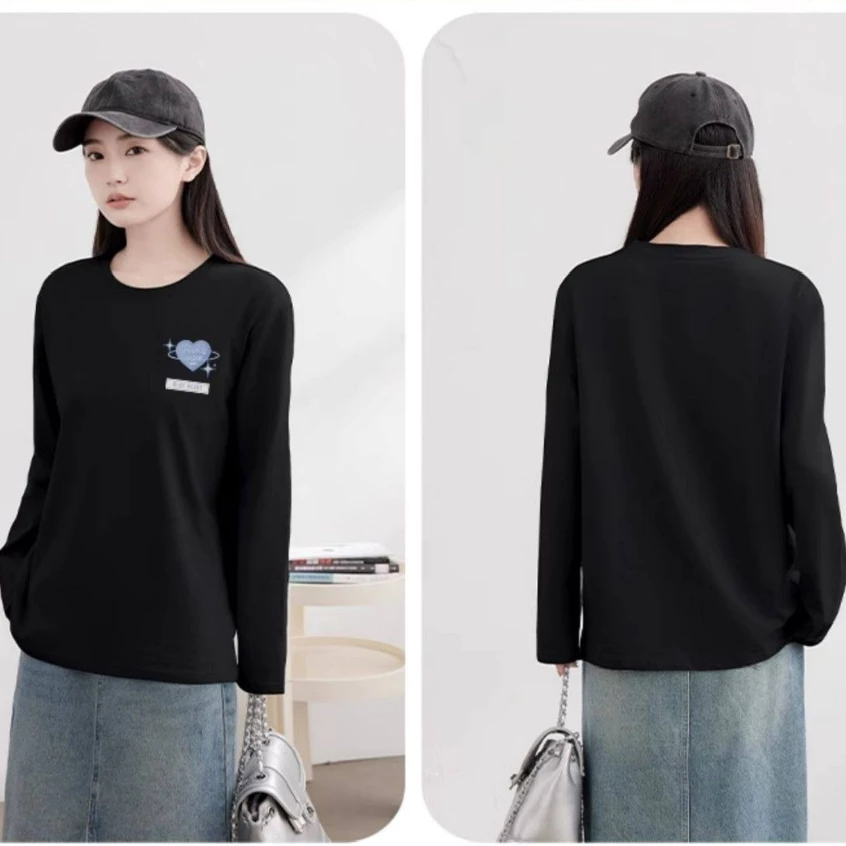 Áo Thun Dài Tay BLUE HEART Chất Vải Umi Hàn Mềm Mịn Co Dãn 4 Chiều Không Nhăn Nhàu với 4 màu basic