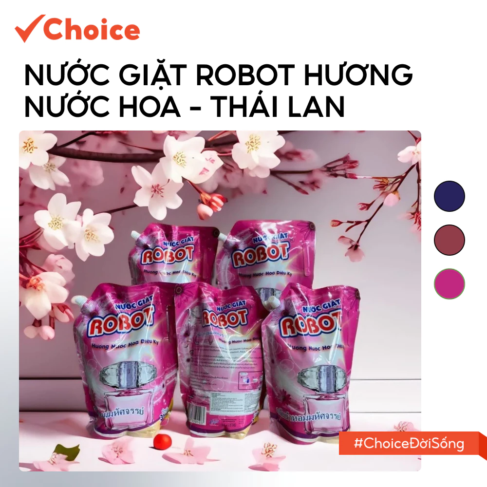 [Choice] Nước Giặt Robot MA3-23753-8 Hương Nước Hoa, Hàng Thái Lan, Túi 3kg