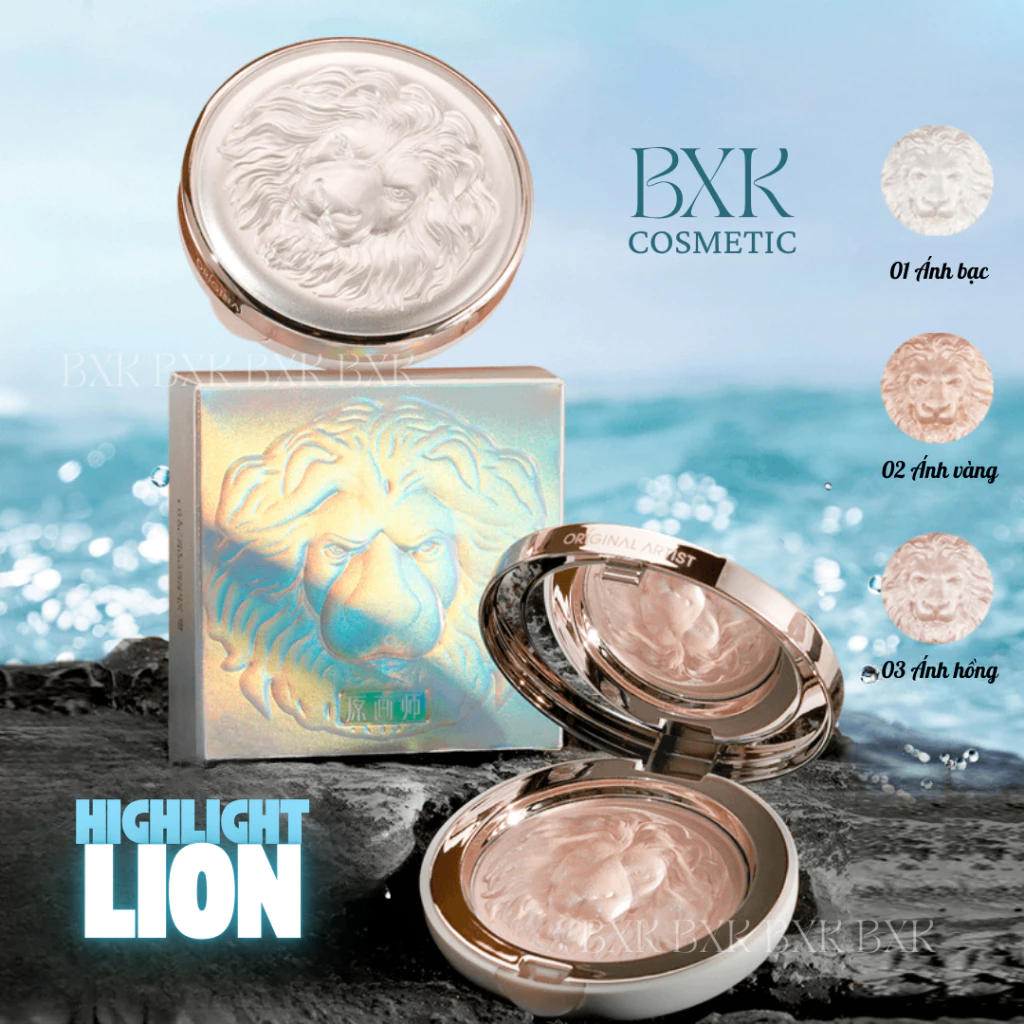 Phấn Bắt Sáng Highlight Lion Gloss Powder Mềm Mịn, Sang Chảnh, Tiện Lợi, Sáng Nổi Bật BXK COSMETICS
