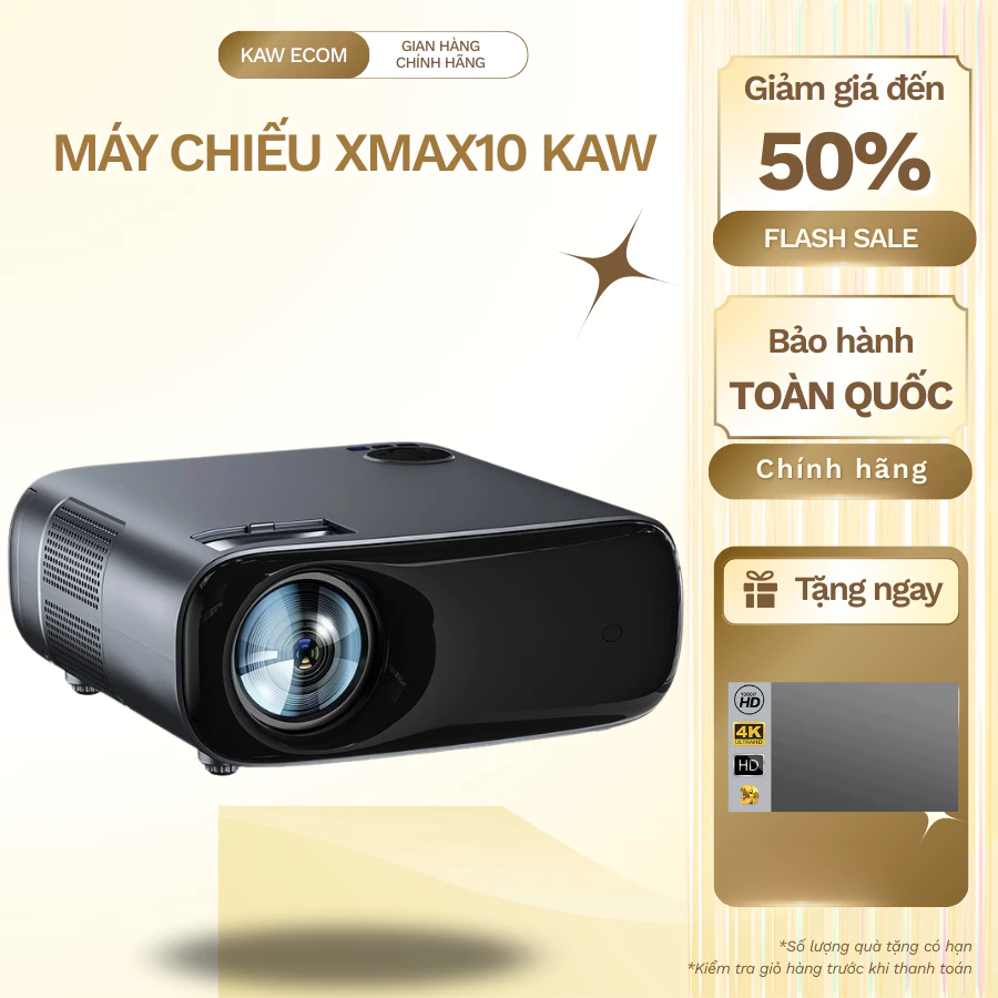 Máy chiếu XS1 chính hãng KAW hệ điều hành android, hỗ trợ video 4K - Máy chiếu văn phòng trường họ