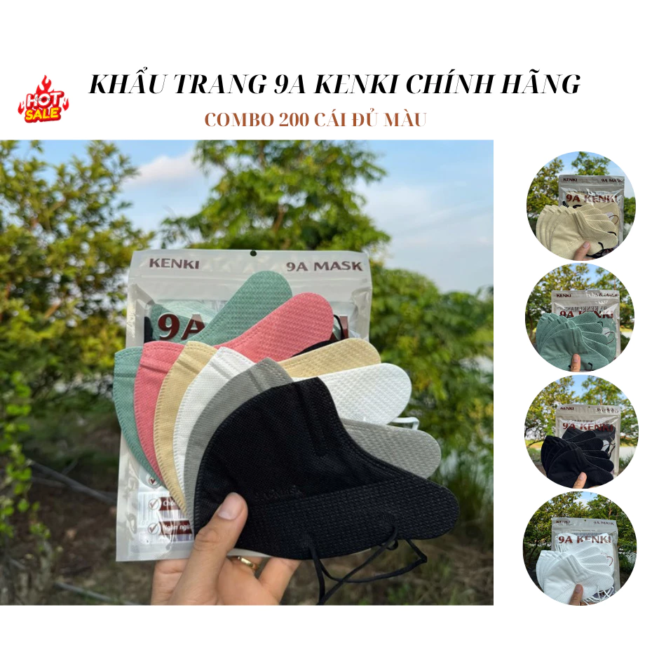 [Thùng 300 Chiếc] Khẩu Trang 9A  Chính hãng Kháng Khuẩn,Chống Nắng,Chống Bụi &Tia UV FOM KÍN MẶT