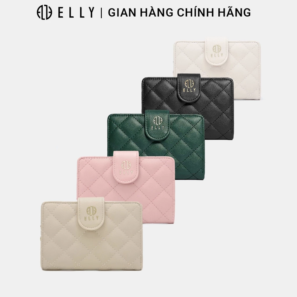 Ví nữ ELLY EVH70 da tổng hợp cao cấp ví cầm tay mini thời trang chính hãng