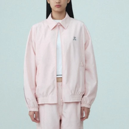 RestAndRecreation Hàn Quốc Mua hộ bình thường RR Jacket Zipper Coat dài tay áo quần thiết lập cho nam giới và phụ nữ đồn