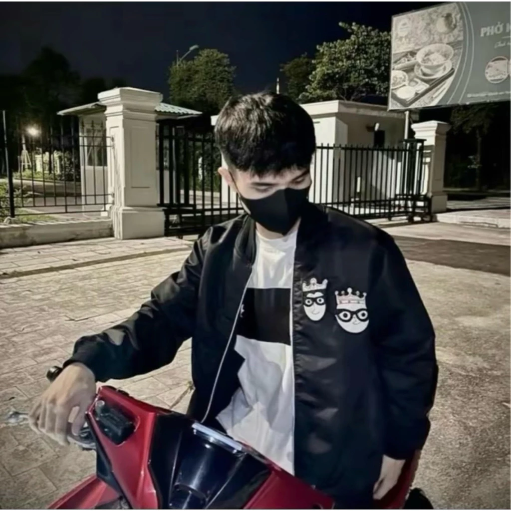 Áo khoác gió vương miện logo full thêu chất vải gió 2 lớp dành cho nam nữ from unisex