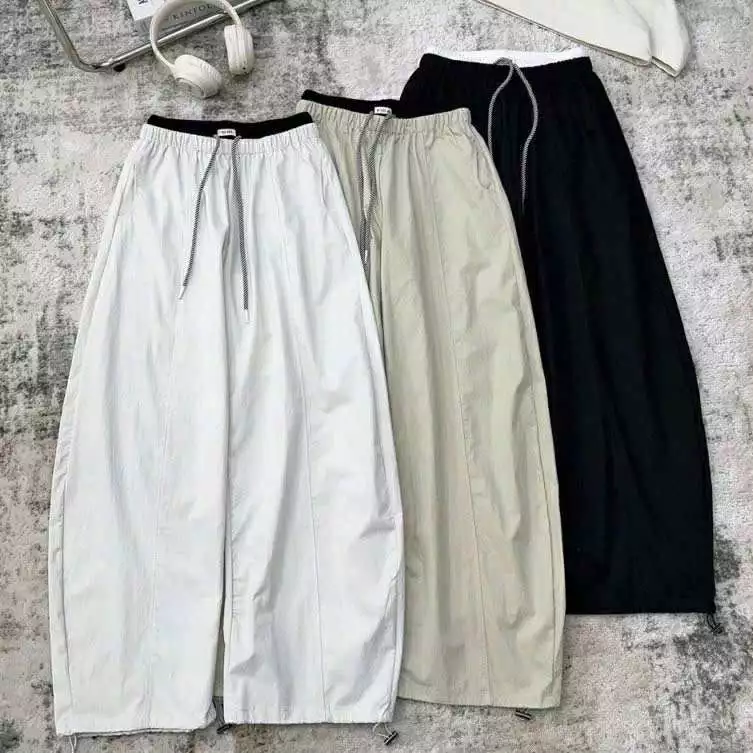 [DEAL MỚI] Quần KaKi Gió Hàn Dáng Thụng Lưng Thun Phối Viền Cạp Mềm_m066
