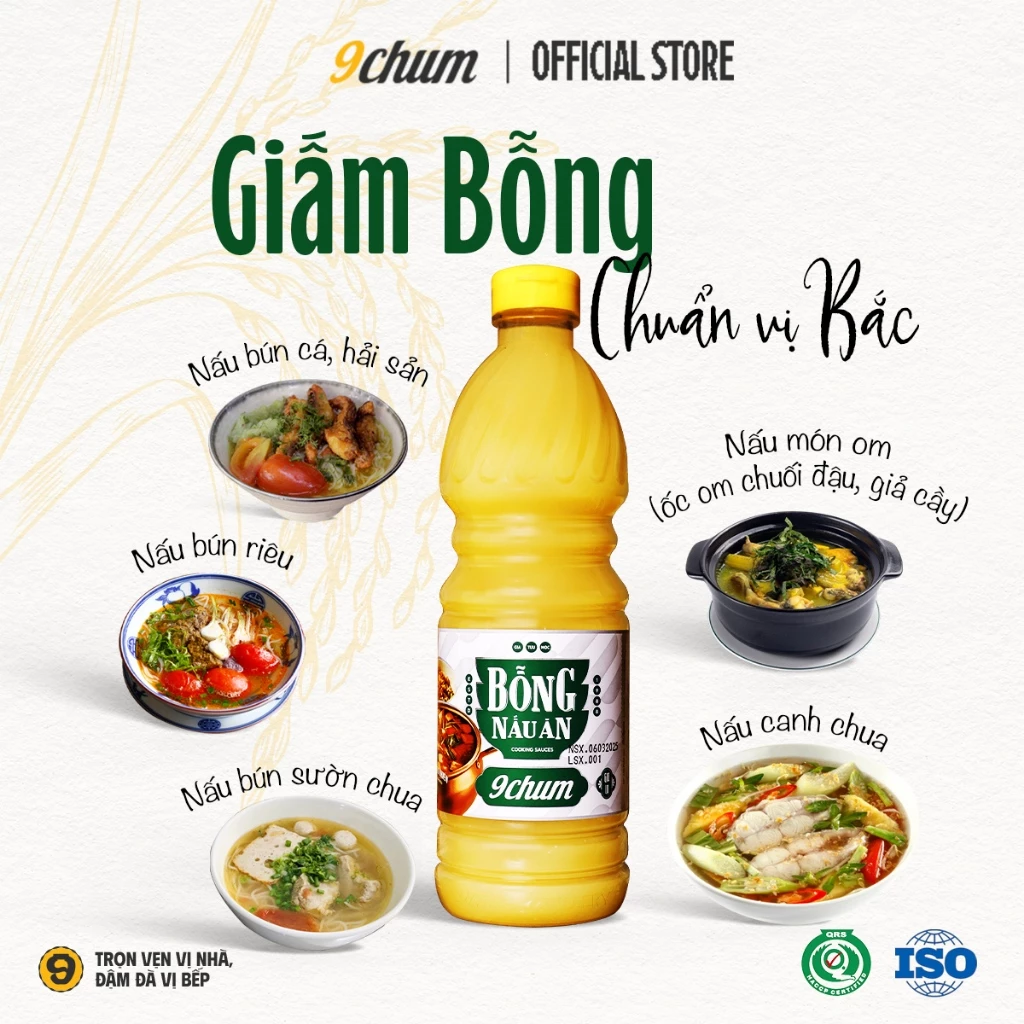 [Combo Tiết kiệm]- Combo 1 chai Mộc Quế Hương: Gia vị thảo mộc 1000ml & 1 chai giấm bỗng 9chum 700ml