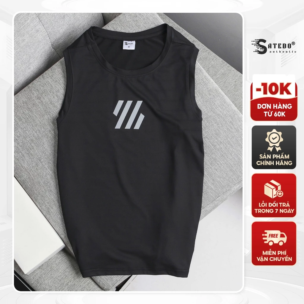 Áo Tanktop Nam SATEDO, chất liệu vải thông hơi mát lạnh xoá tan cái nóng mùa hè, hình in nhiệt trẻ trung, mã SP: S032