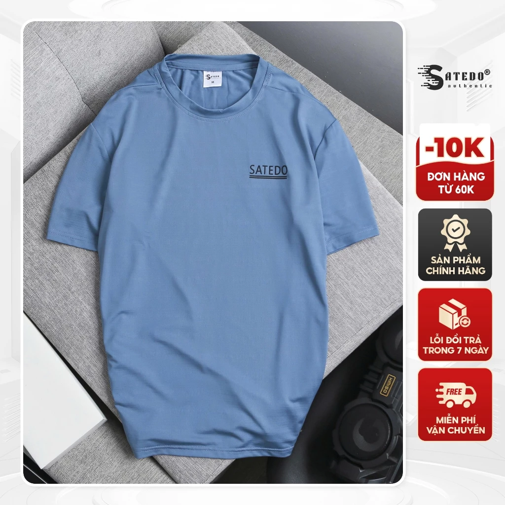 Áo cộc tay cổ tròn S ATEDO T-Shirt, chất liệu vải thông hơi thoáng khí, thấm hút mồ hôi tốt,  mã SP: A011