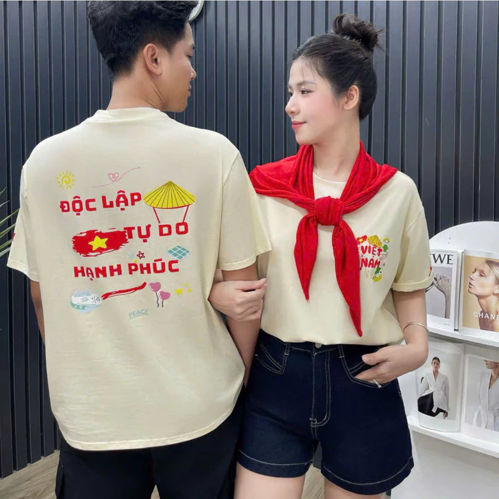 Áo Phông Concert Quốc Gia 2/9 Chất Cotton 250GSM Dày Đẹp