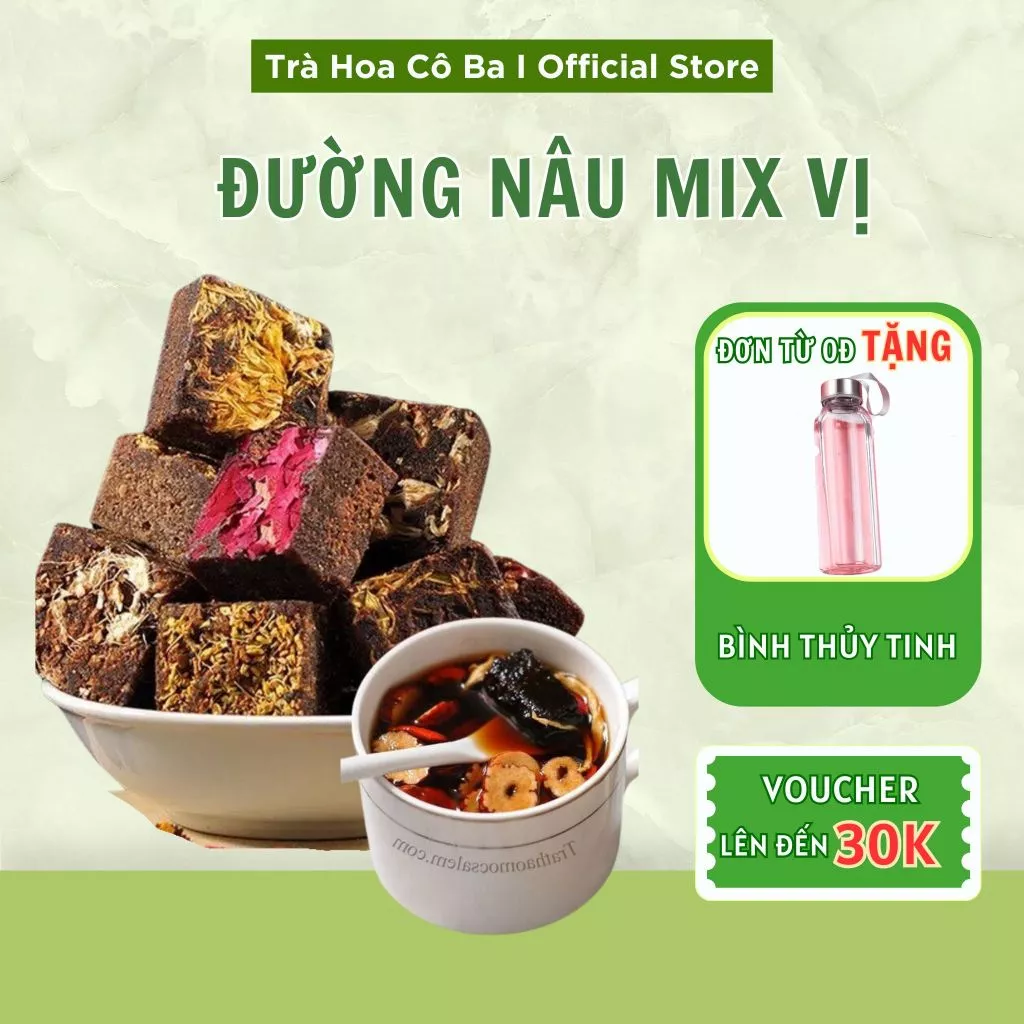 Trà Đường Nâu,  Viên trà Đường nâu 1kg(48-50 viên) Trà Hoa Cô Ba