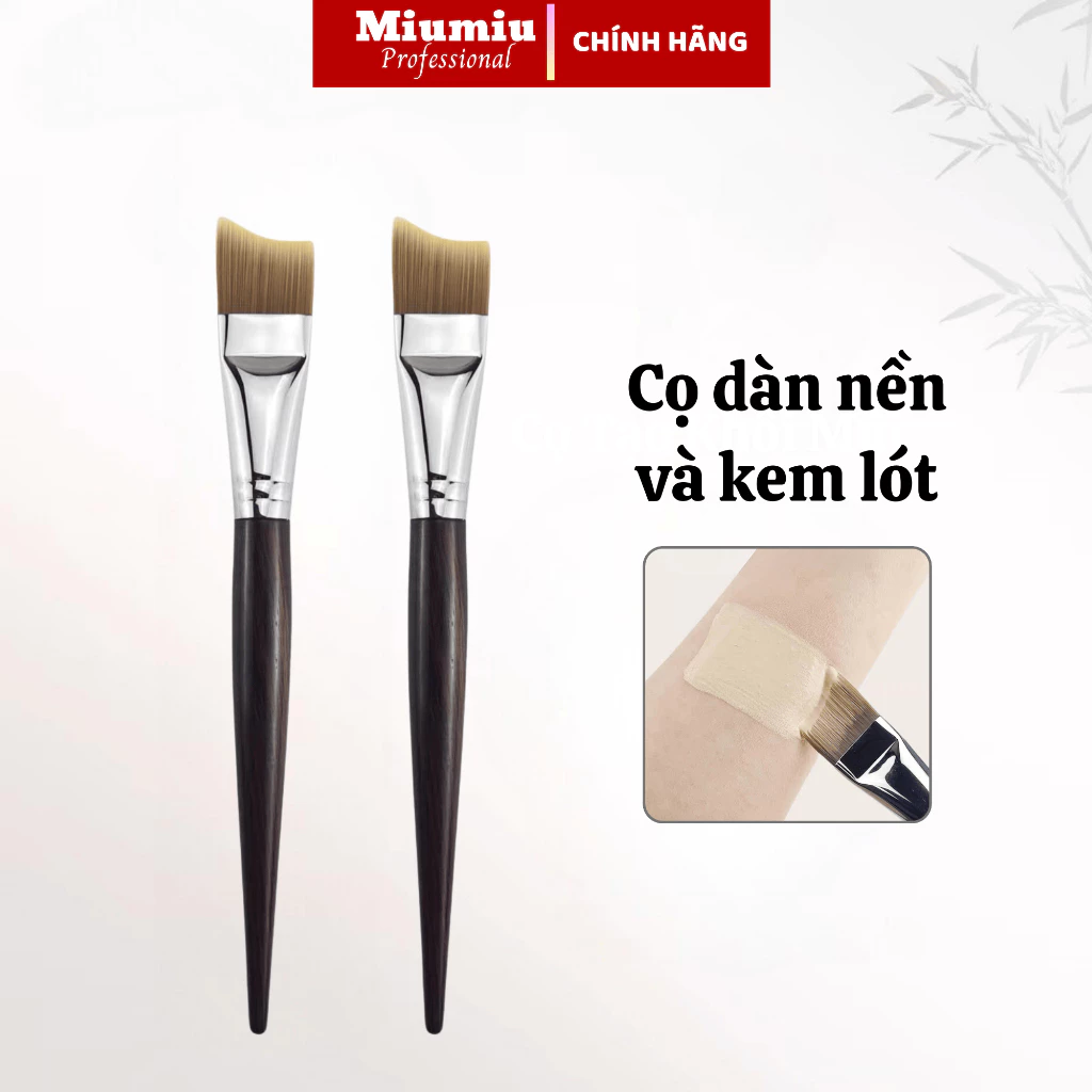 Cọ dàn nền dẹt T15 dàn kem mỏng lông tự nhiên cán ghỗ bền bỉ cao cấp