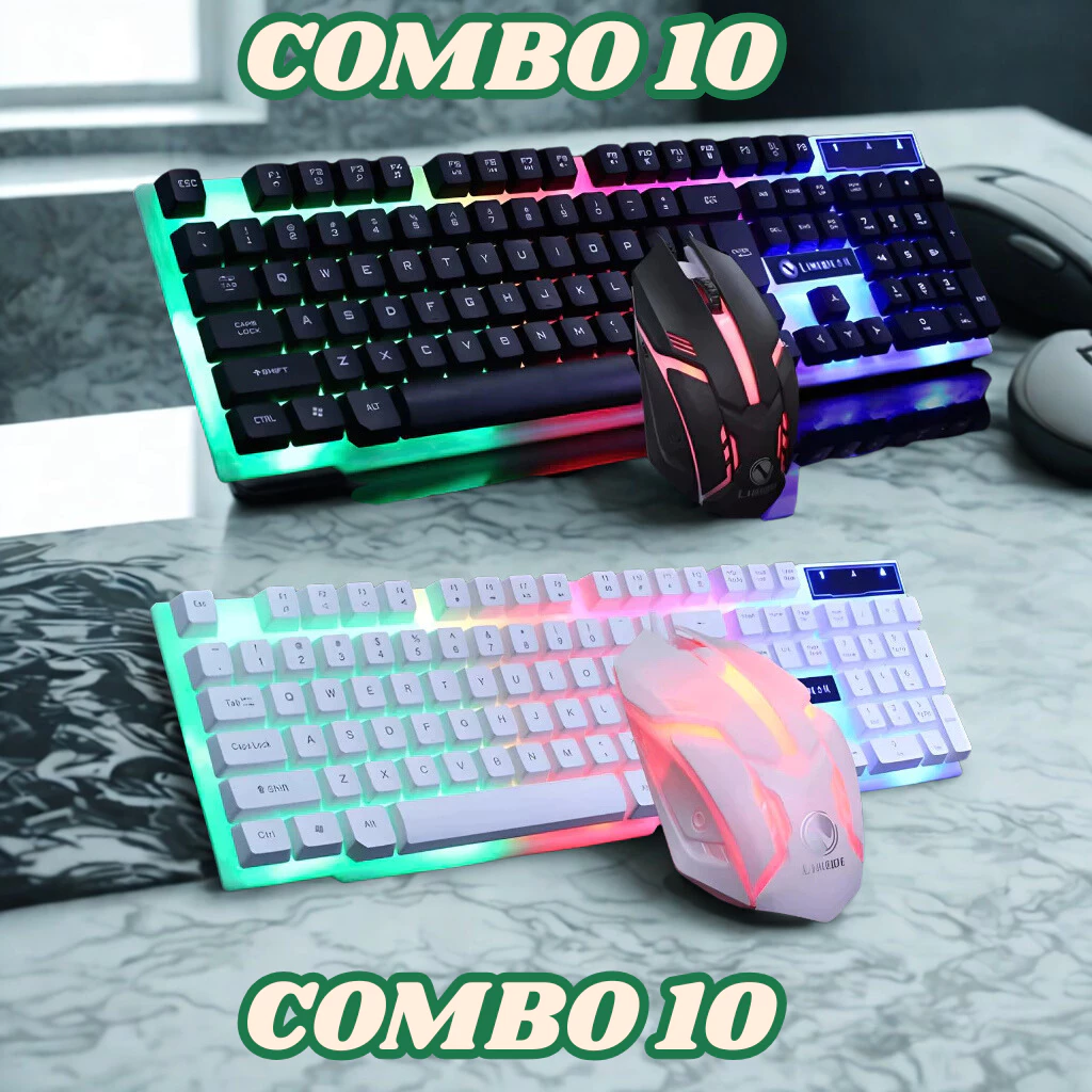 [ Combo 10 ] Bàn phím GGI Led 7 màu mỏng nhẹ mượt mà