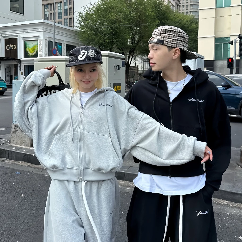 Áo Hoodie Nỉ Unisex Private Club Nam Nữ Form Rộng, Áo Khoác Nỉ Có Nón Zip Hoodie Đôi Ulzzang Hàn Quốc
