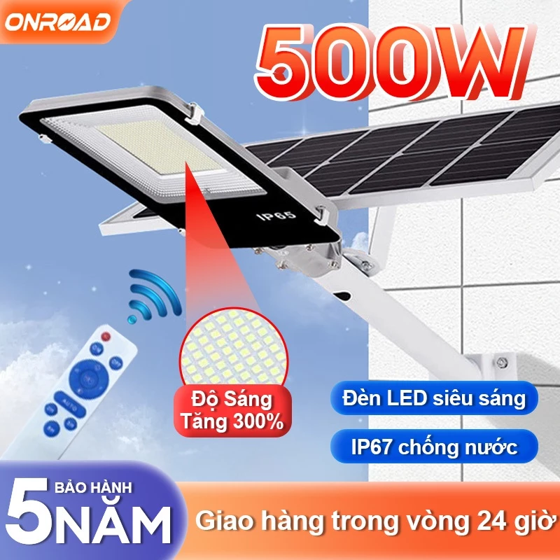 Đèn Đường ONROAD 500W IP65, Cảm Ứng Chuyển Động, Phát Sáng Cực Mạnh, Tiết Kiệm Điện