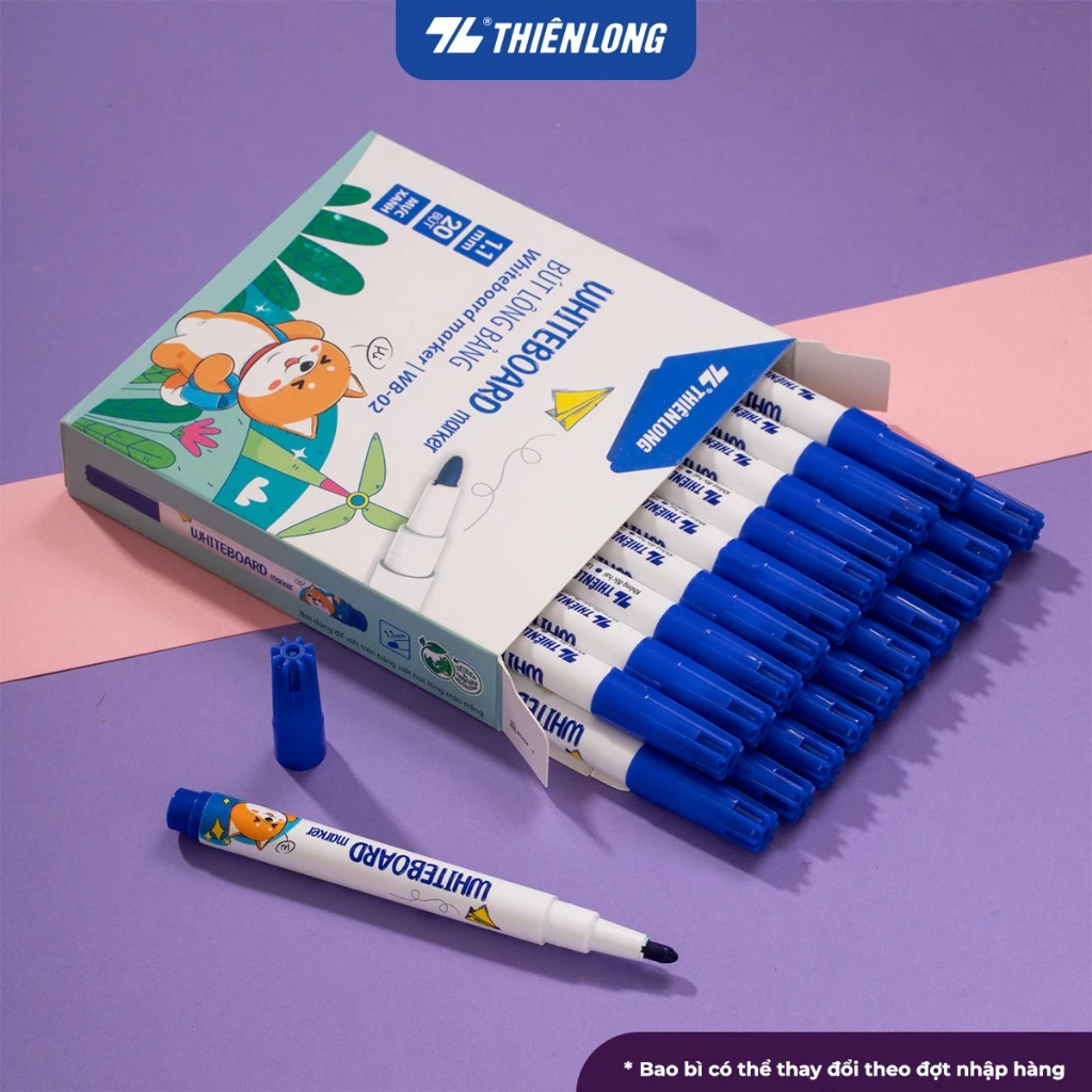 Combo Bút lông bảng Thiên Long WB-02 , viết bảng trắng, nhỏ phù hợp cho bé tập viết