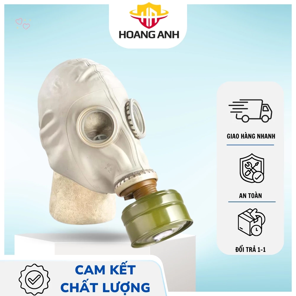 Mặt nạ phòng độc Nga, nhập khẩu chính hãng, kèm sẵn phin lọc, giảm thiếu tối đa khí độc hại đảm bảo hệ hô hấp