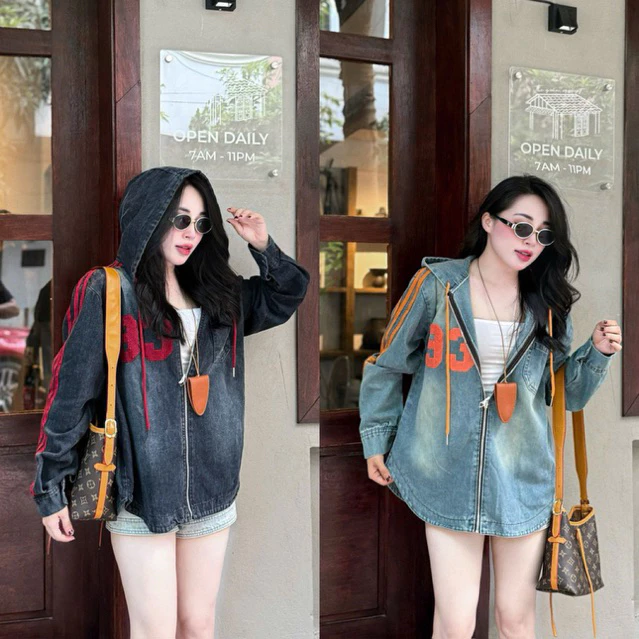 Áo Khoác K3 Chữ Thêu nổi, Chất Jane mền, thời trang nữ, khoác bốn mùa