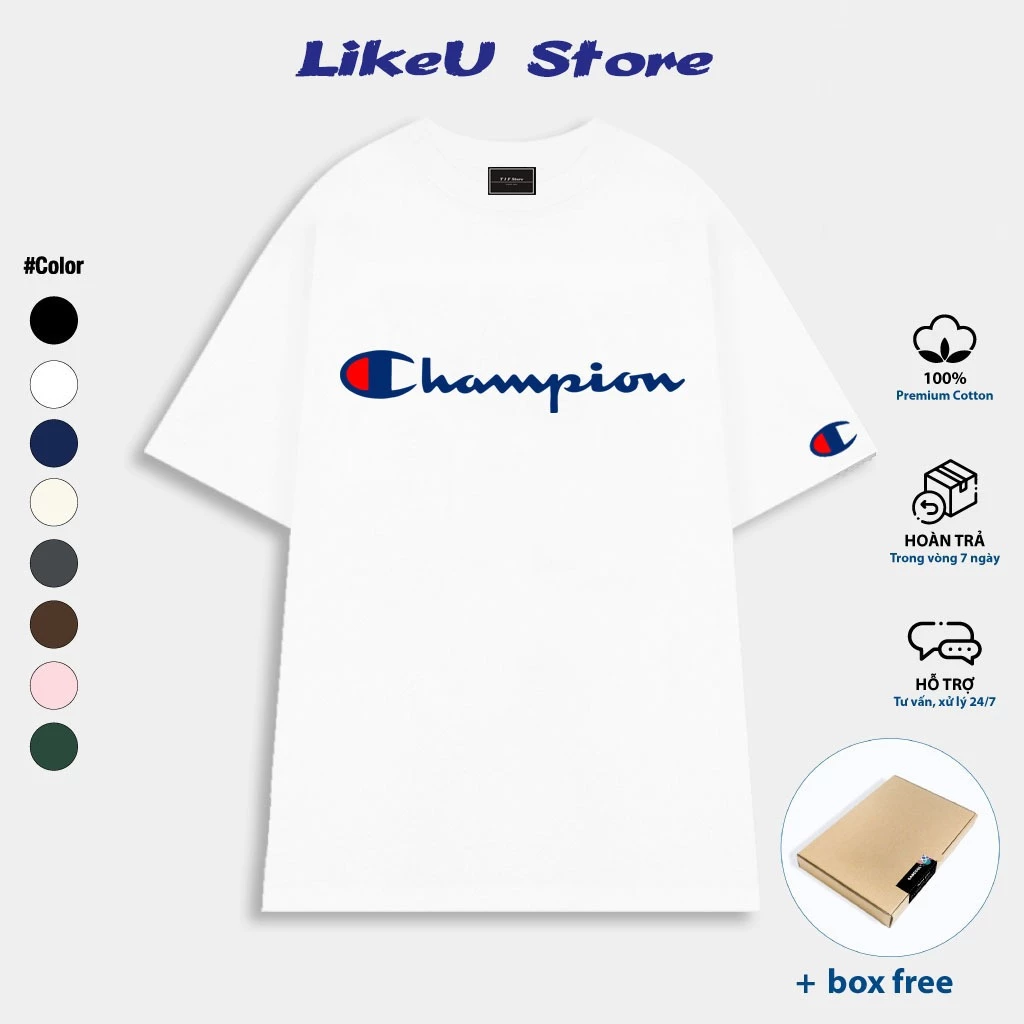Áo thun Champion Unisex Nam/Nữ Premium Cotton 280gsm Form Oversize - LikeU LocalBrand