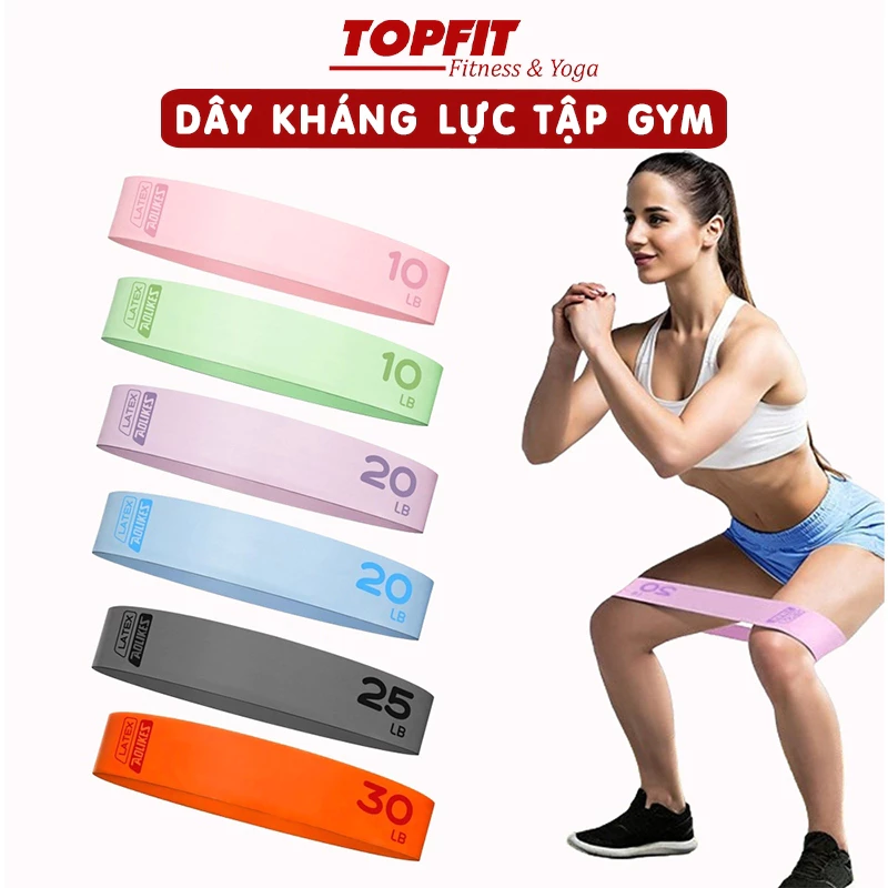 Dây Kháng Lực Miniband Aolikes 3619 Version 2025 Cao Cấp Hỗ Trợ Tập Gym Độ Mông Đùi Chất Liệu Cao Su TOPBODY - BAKLU03