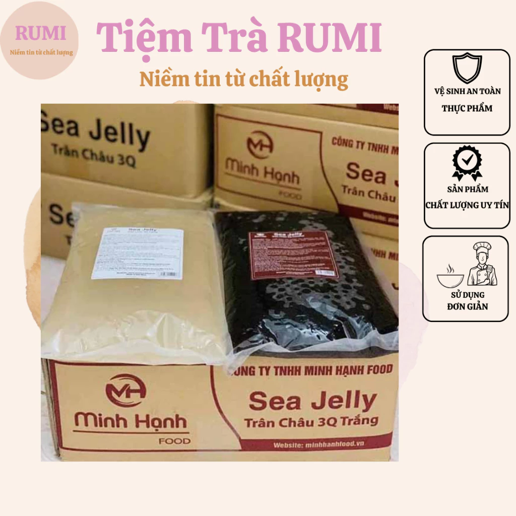 (Nguyên thùng 6 gói 12kg) Trân châu 3Q Sea jelly Minh Hạnh