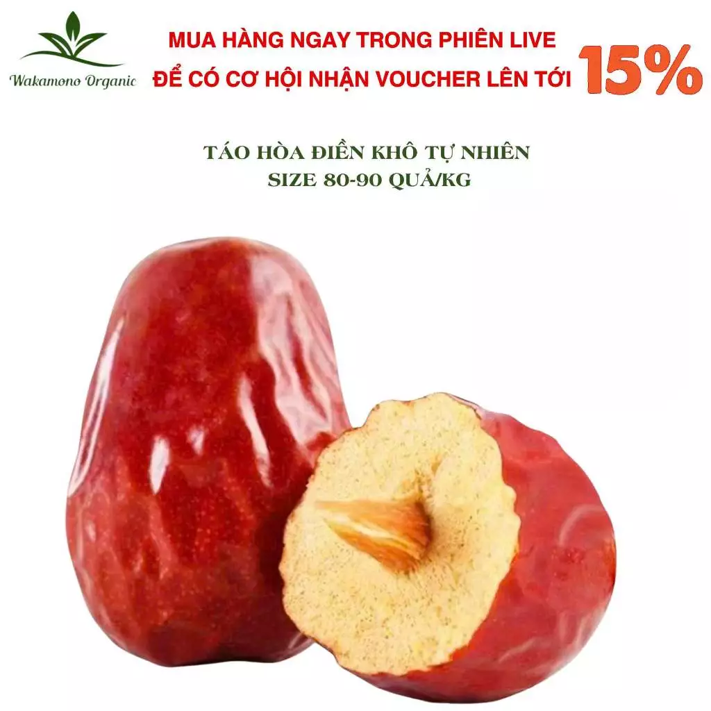 Táo Đỏ Wakamono Organic VỤ MỚI dòng Hoà Điền size 80 -90 quả, ruột vàng, mềm dẻo