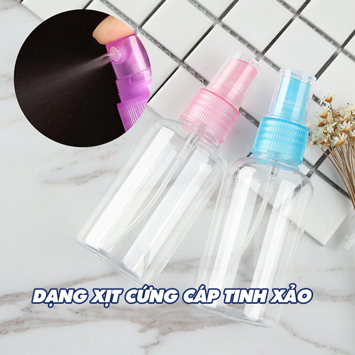 Lọ Chiết Mỹ Phẩm Du Lịch 100ml – Chai Chiết Nhựa Trong Suốt Đựng Dầu Gội, Sữa Tắm, Lotion – Tiện Lợi Mang Đi 00042