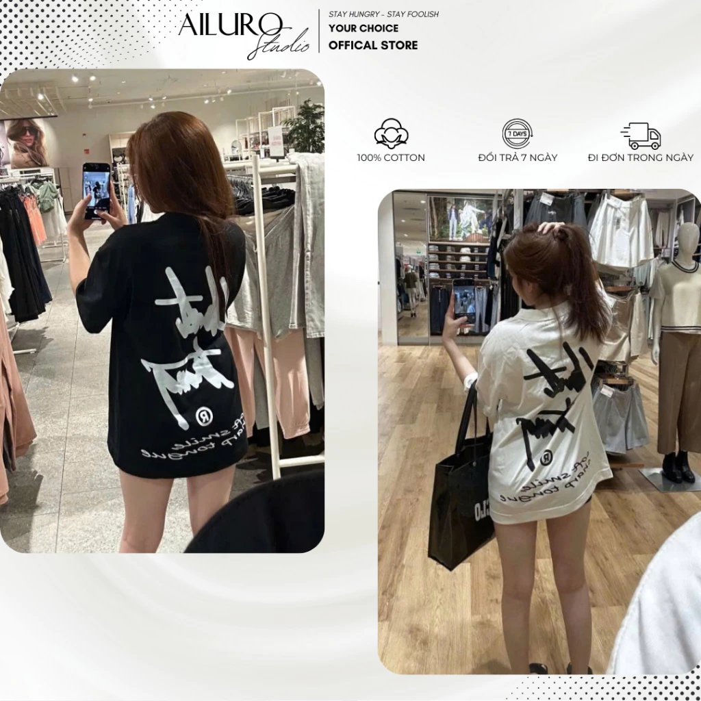 Áo Thun Chuột Trắng Hot Trend - Áo phông In Hình nam nữ Form rộng Tay lỡ Unisex 100% Cotton Cao Cấp