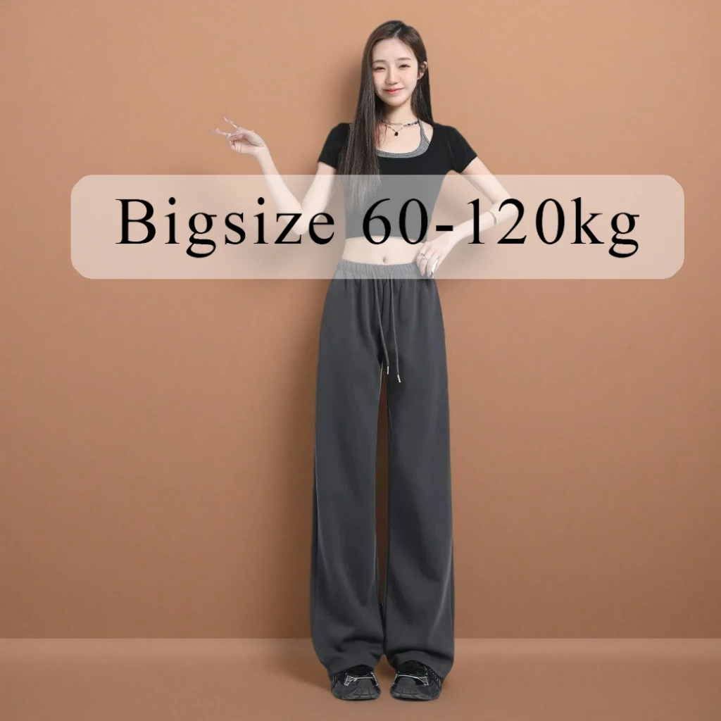 Quần Dài Ống Rộng 120kg, Quần Cạp Chun Dây Rút Chất Nỉ Hai Da Dày Dặn phong cách Hàn Quốc OR2D