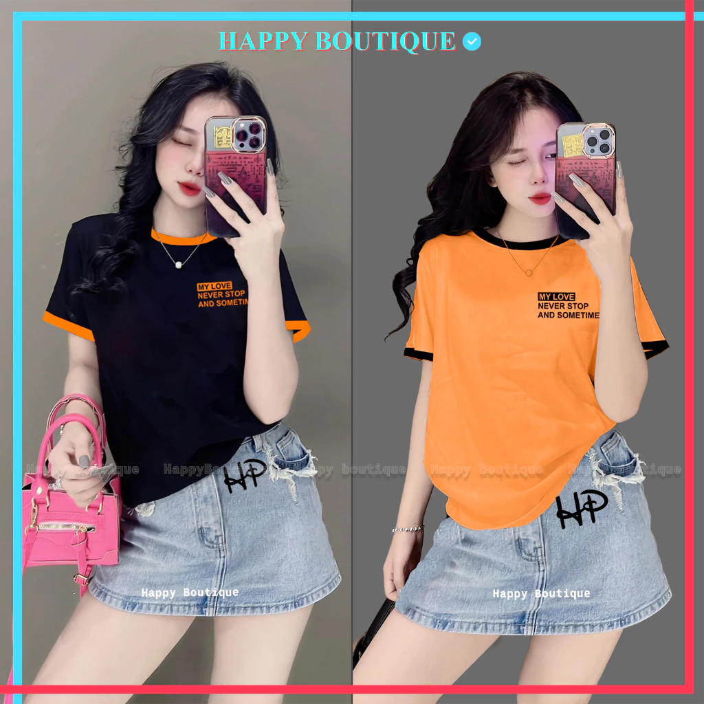 [40~70kg] Áo Thun Thái Nữ Cotton 100% 2 Form [Mã A09] Tay Ngắn Cotton Mềm Mịn Mát [MYLOVE]