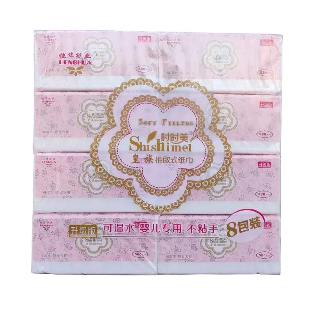 1 KIỆN 10 xách( 80 gói nhỏ)Giấy rút Hoa hồng Shishimei nội địa trung cao cấp