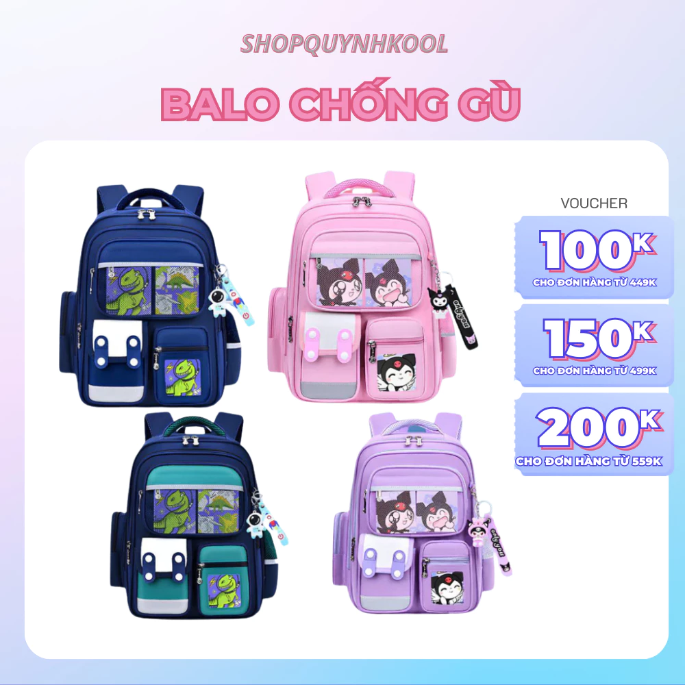 Balo Đi Học Chống Gù DIDOOGLT Cho Bé Trai Bé Gái Chống Thấm Siêu Nhẹ - Balo Cappybara Cho Học Sinh Tiêu Học
