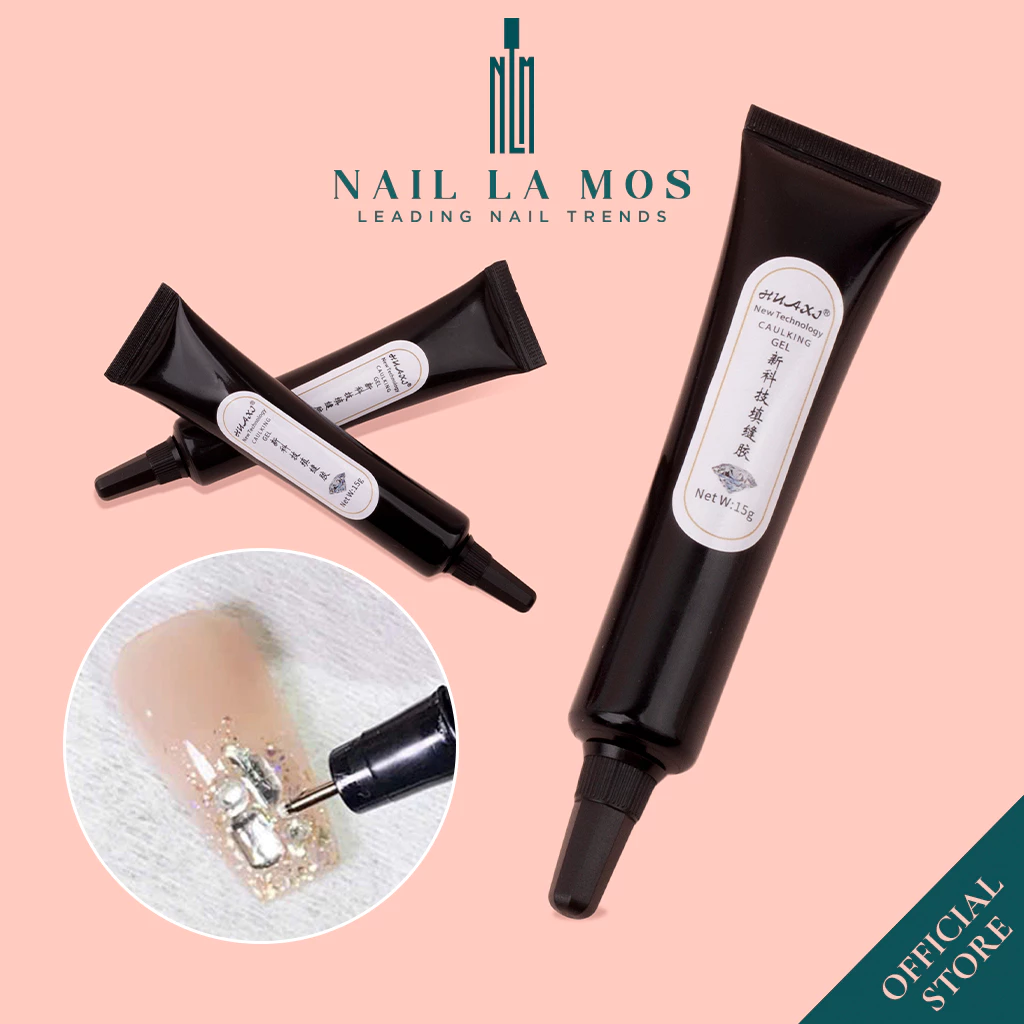Tuýp gel đính đá Huaxi chính hãng cao cấp 15g - Keo gắn phụ kiện, đá khối, charm móng nail đa năng thế hệ mới