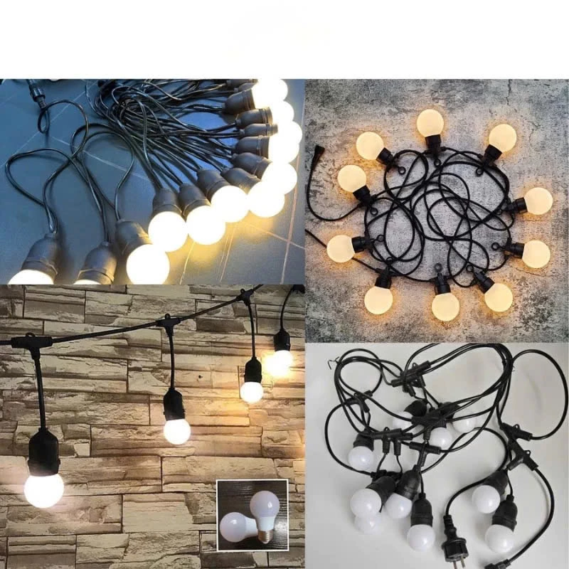 Dây đèn led trang trí ngoài trời, dây led đèn tròn trang trí quán café,trà sữa,decor, event 5m10m20m