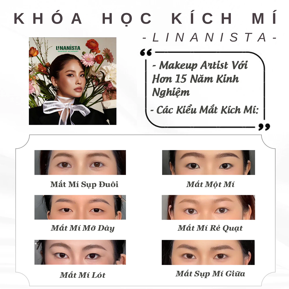 Cô Lina Hiền - Khóa Học Kích Mí, Chọn Bộ Đủ Dáng Mắt
