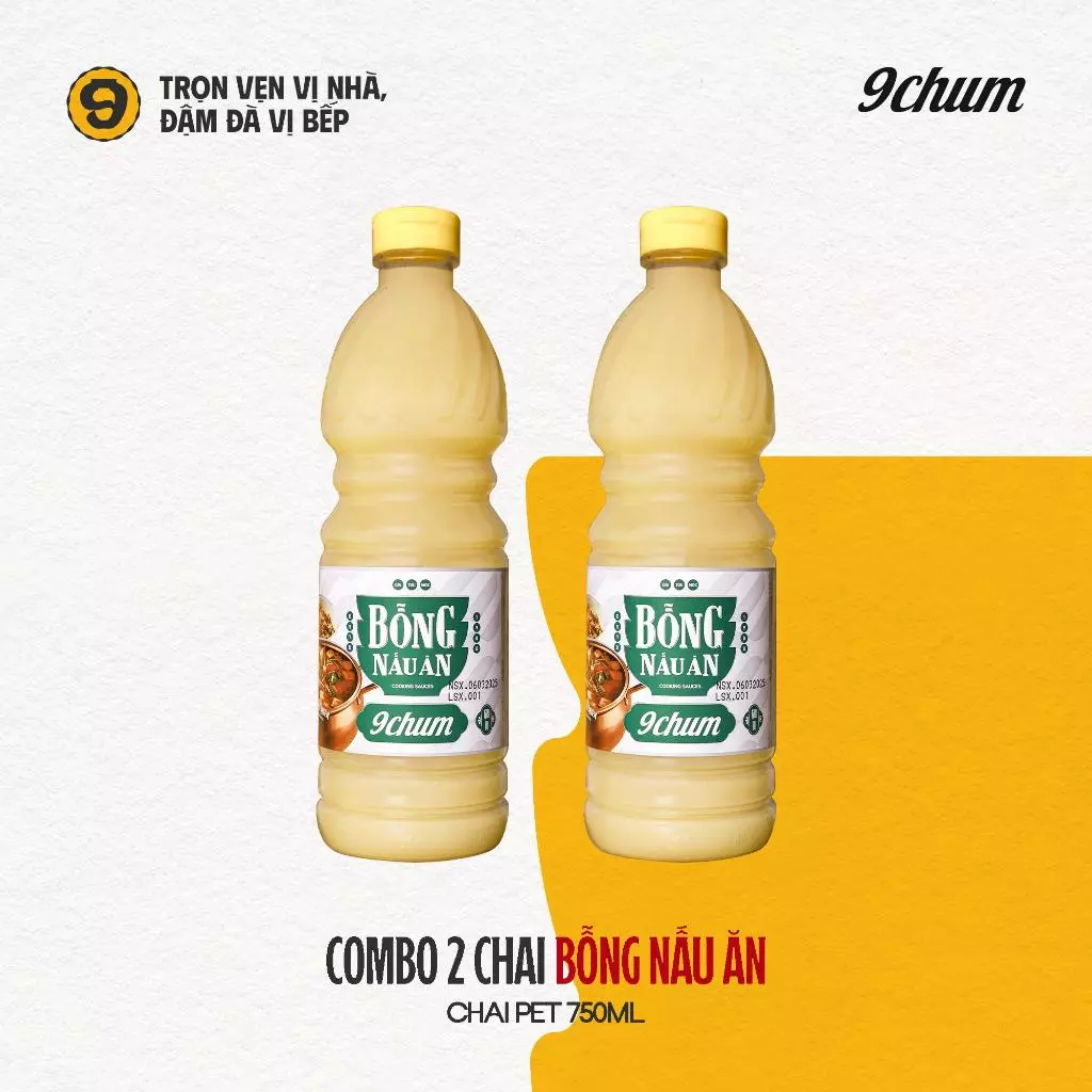 [Tặng 1 bỗng 415ml] Combo 2 chai giấm bỗng 9chum nấu canh chua, bún cá, bún riêu, món om - Tặng 1 giấm bỗng 415ml