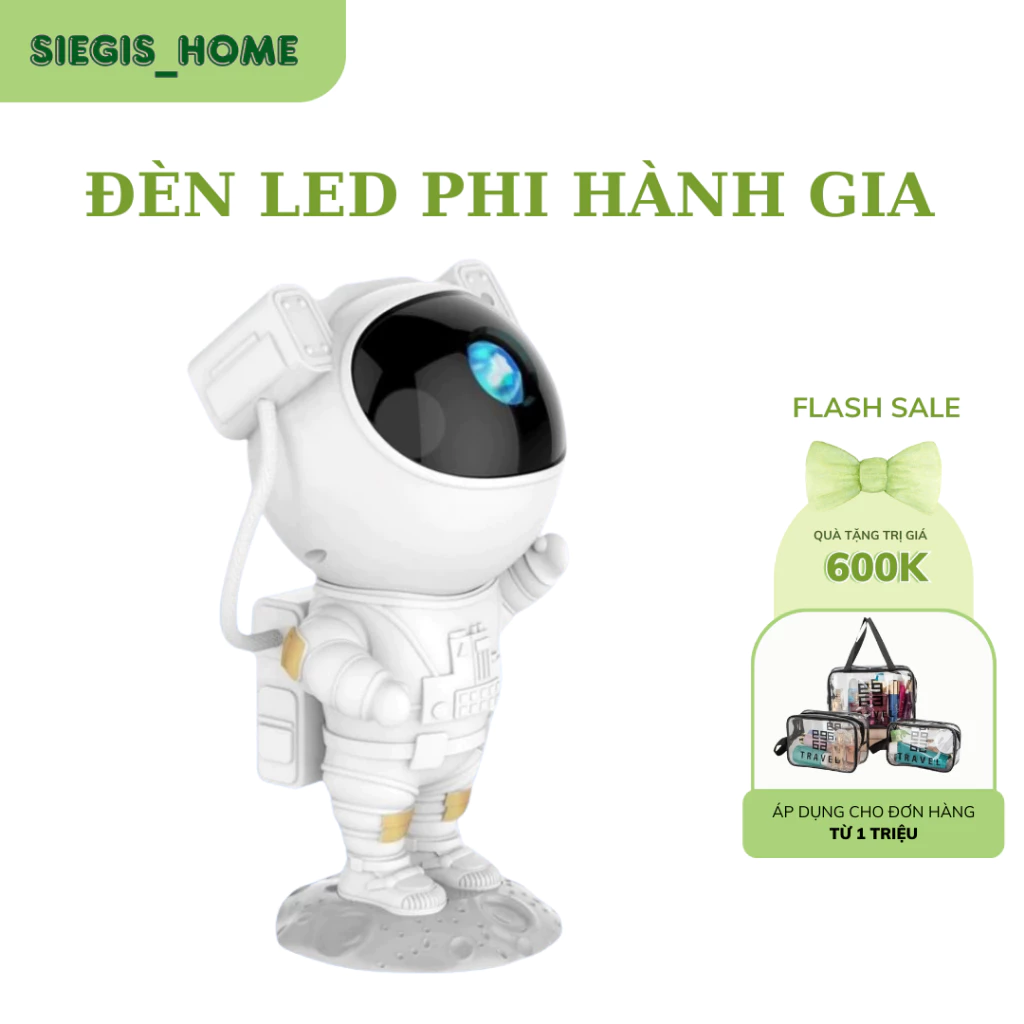 Đèn Phi Hành Gia Galaxy Chiếu Sao Thiên Hà Trang Trí Phòng Ngủ, Phòng Làm Việc Có Ánh Sáng Laze Cực Ngầu