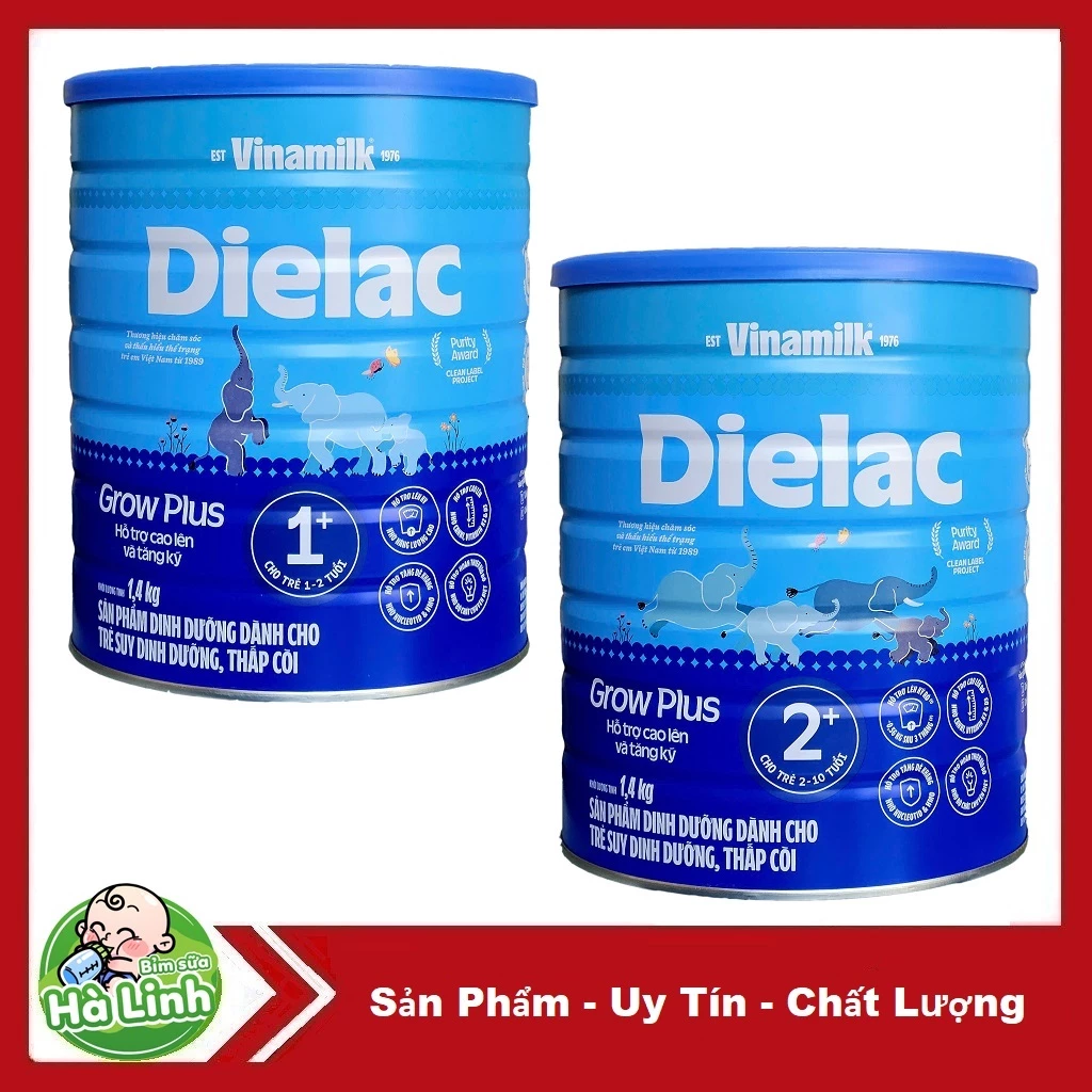 Sữa Dielac Grow Plus Số 1+, 2+ 1.4kg (HSD 2028)