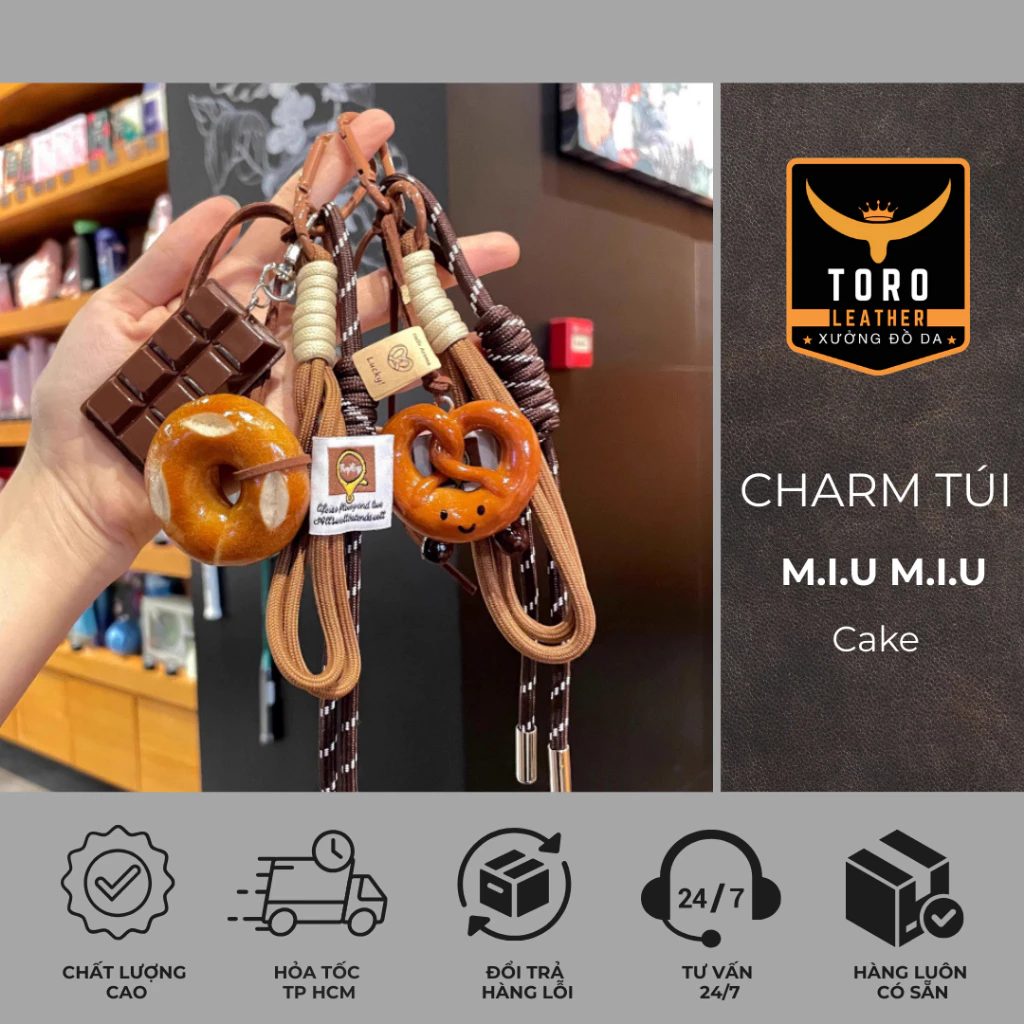 CHARM CAKE (Hàng có sẵn HCM) - Charm túi xách hot trend 2025