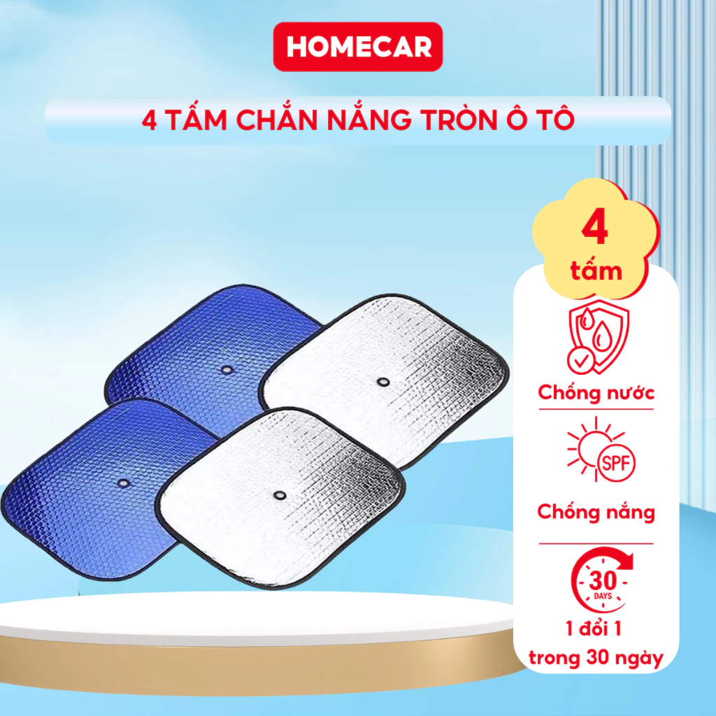 Tấm Chắn Nắng Tròn Ô Tô Gập Gọn Phản Quang Cách Nhiệt Rèm Che Nắng Tròn Tiện Lợi