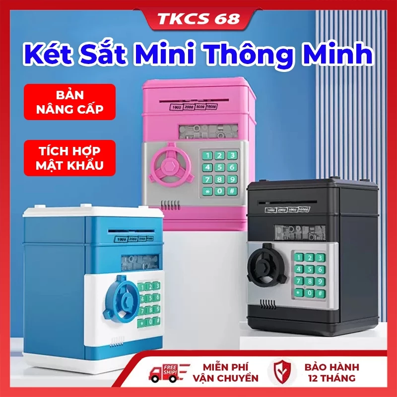 Két Sắt Mini Thông Minh Tích Hợp Mật Khẩu,  Két Sắt Có Âm Nhạc, Tiết Kiệm Cho Trẻ Em,Nhiều Mẫu Mã Lựa Chọn