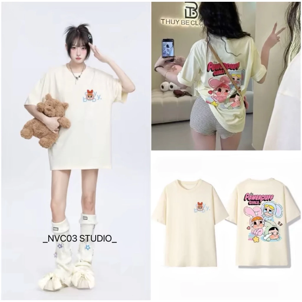 Áo phông in họa tiết hoạt Cry Baby hình dễ thương đáng yêu chất đứng from