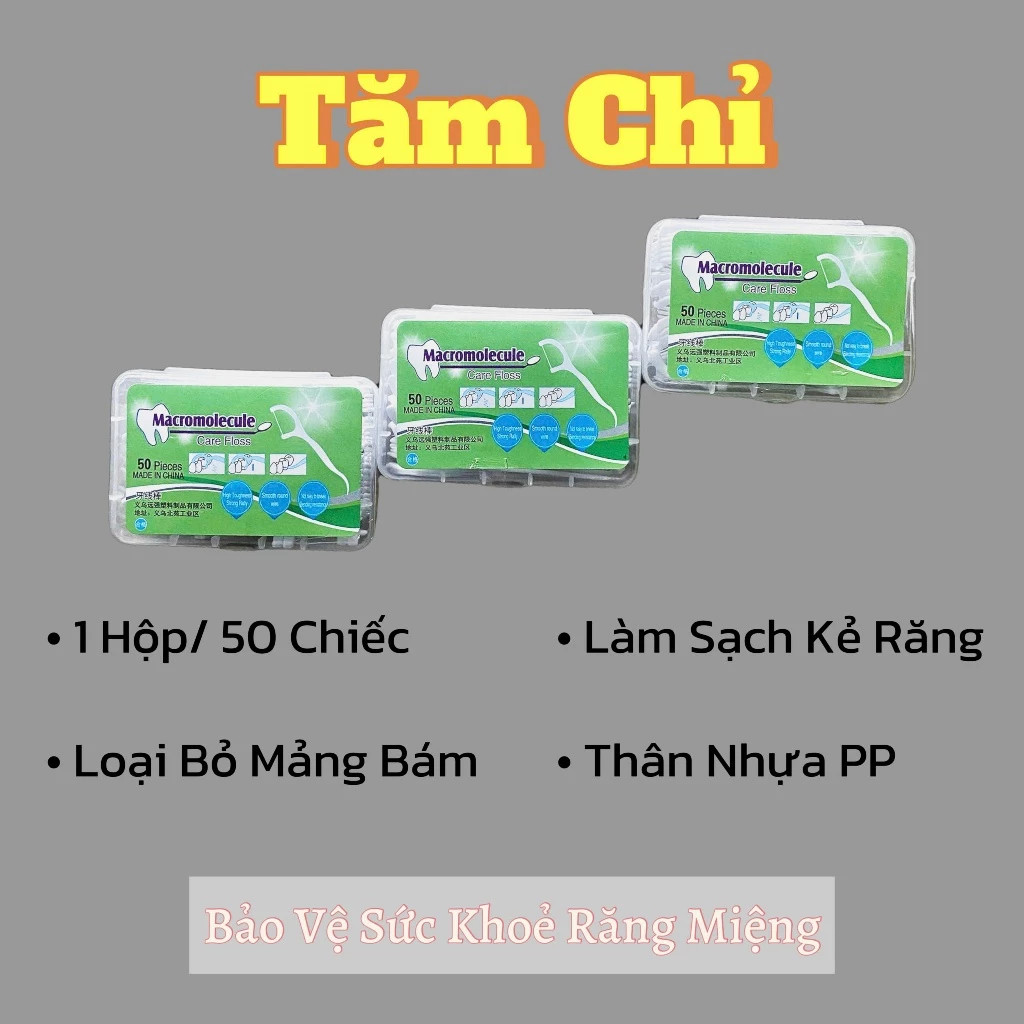 Tăm Chỉ Nha Khoa Hộp/Bọc – Làm Sạch Kẽ Răng, Ngăn Ngừa Sâu Răng & Hôi Miệng.
