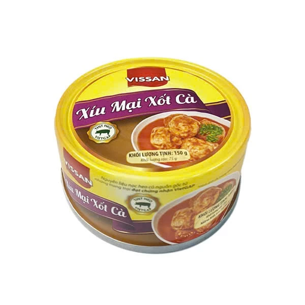 Xíu mại xốt cà lon in Vissan hộp 150g Date 2028 - V00831