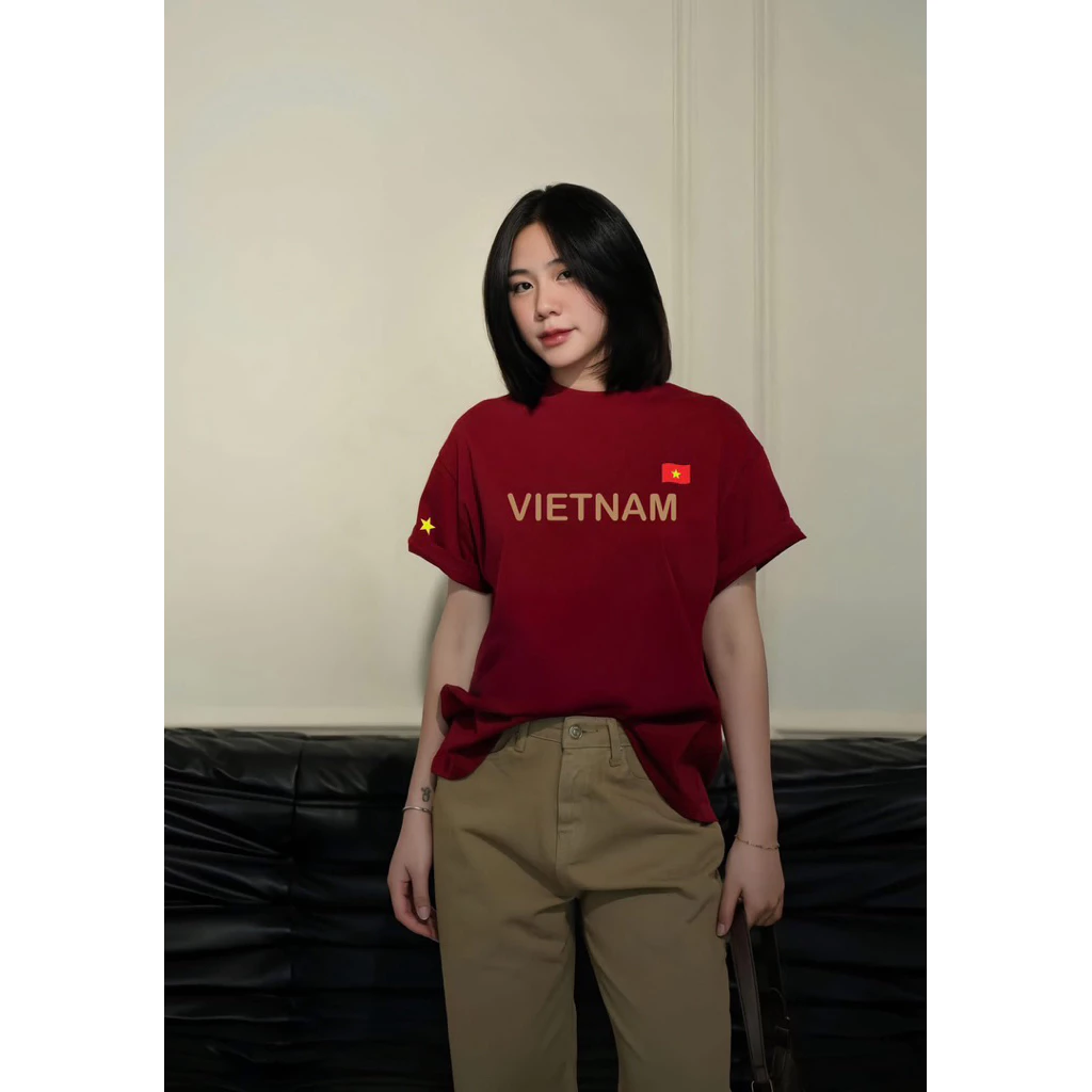 [Hoả Tốc] Áo Thun Việt Nam Cờ Đỏ Sao Vàng,Sao Năm Cánh-Không Xù Lông-Chất Vải Dày Dặn Áo Phông Bacsic Dịp Lễ 2/9