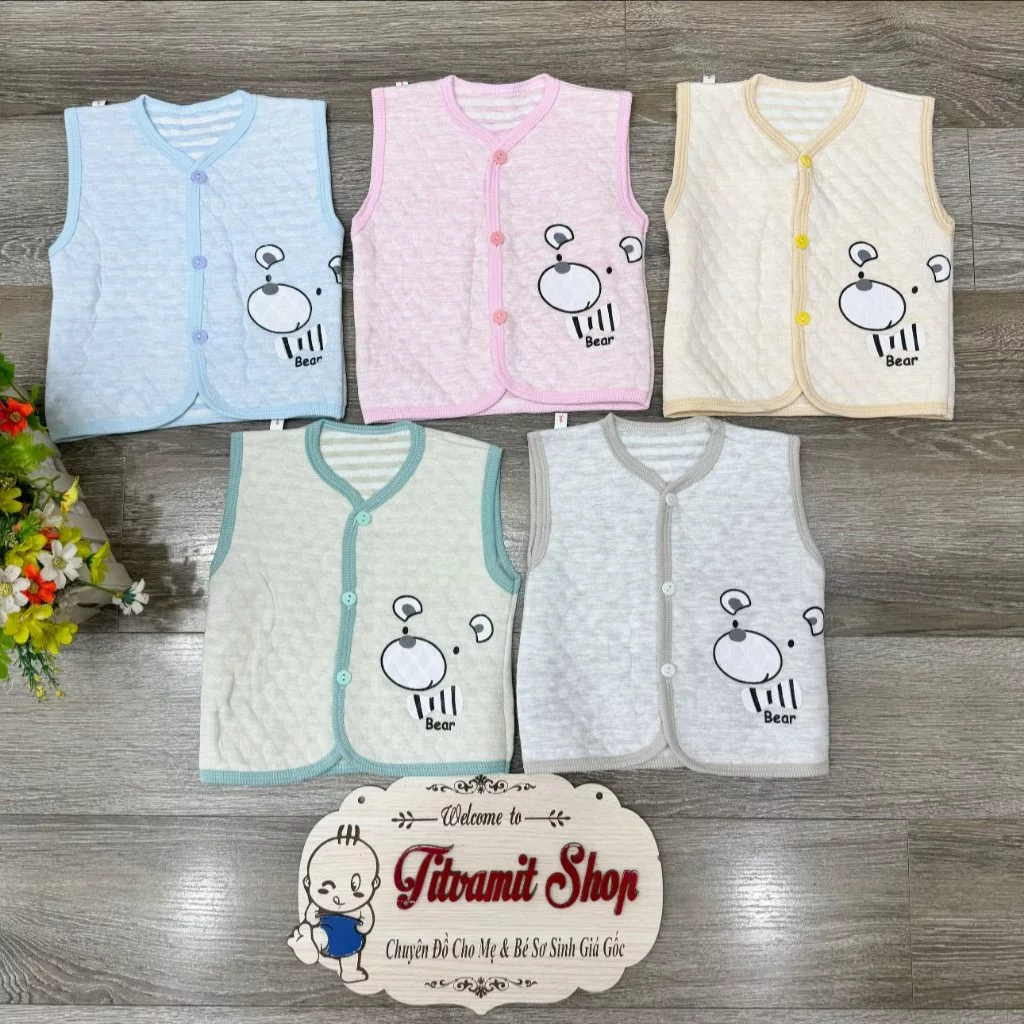 Áo gile trần bông TNKids hình cún cho bé