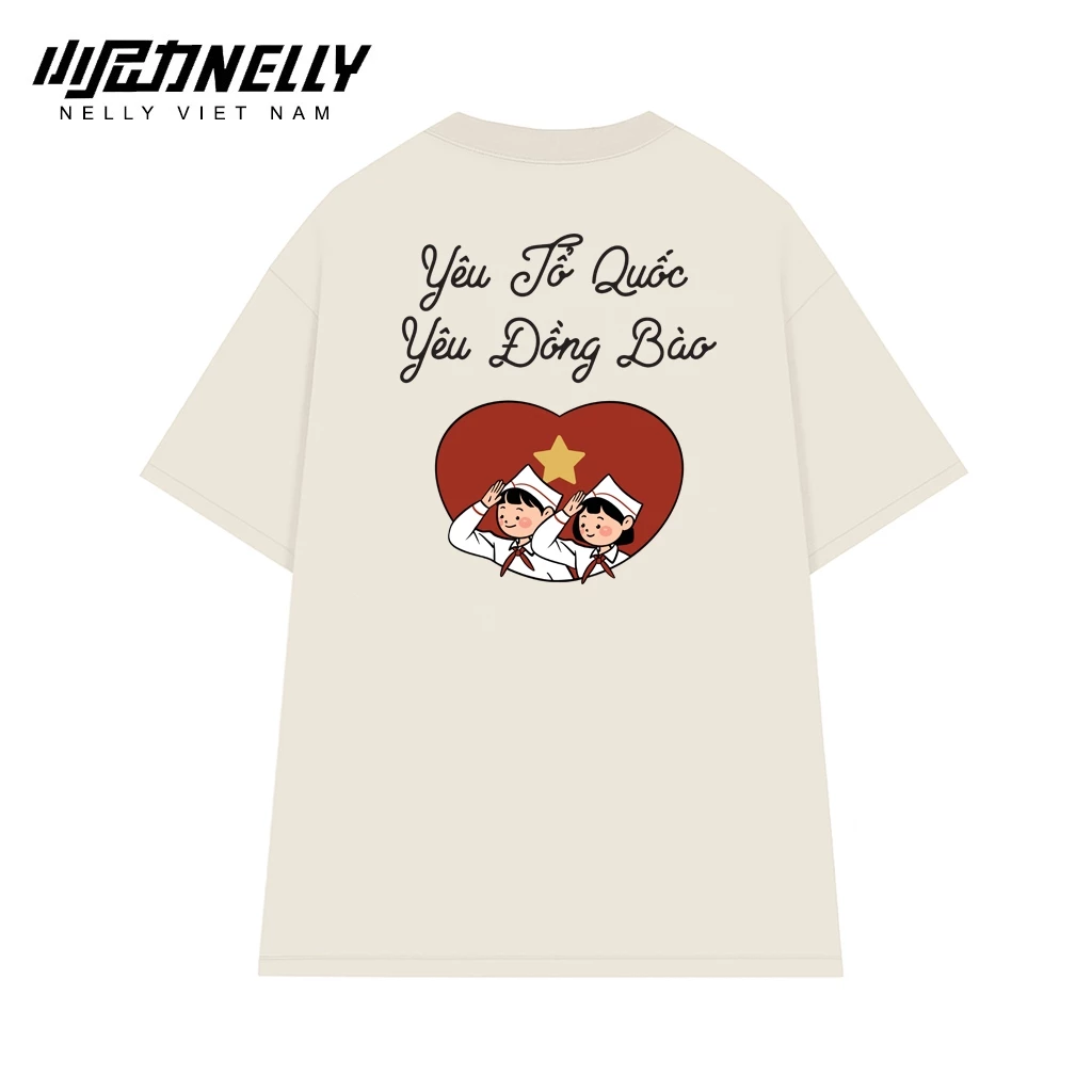 Áo thun NELLY - Việt Nam Tự Hào Tổ Quốc 100% cotton 260gsm Premium -Tay Lỡ Form Rộng Oversize Nam Nữ