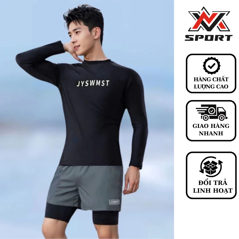 Bộ Đồ Tập Thu Đông Nam - Set Thể Thao Dài Tay Co Giãn, Quần 2 Lớp Giữ Nhiệt Thoáng Khí Chống Lộ [K080]