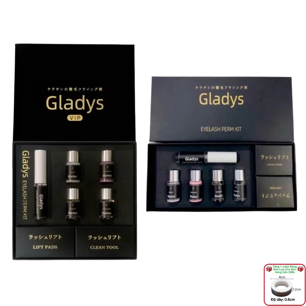 Bộ uốn mi collagen cao cấp Nhật GLADYS hàng chính hãng (dụng cụ nối mi)